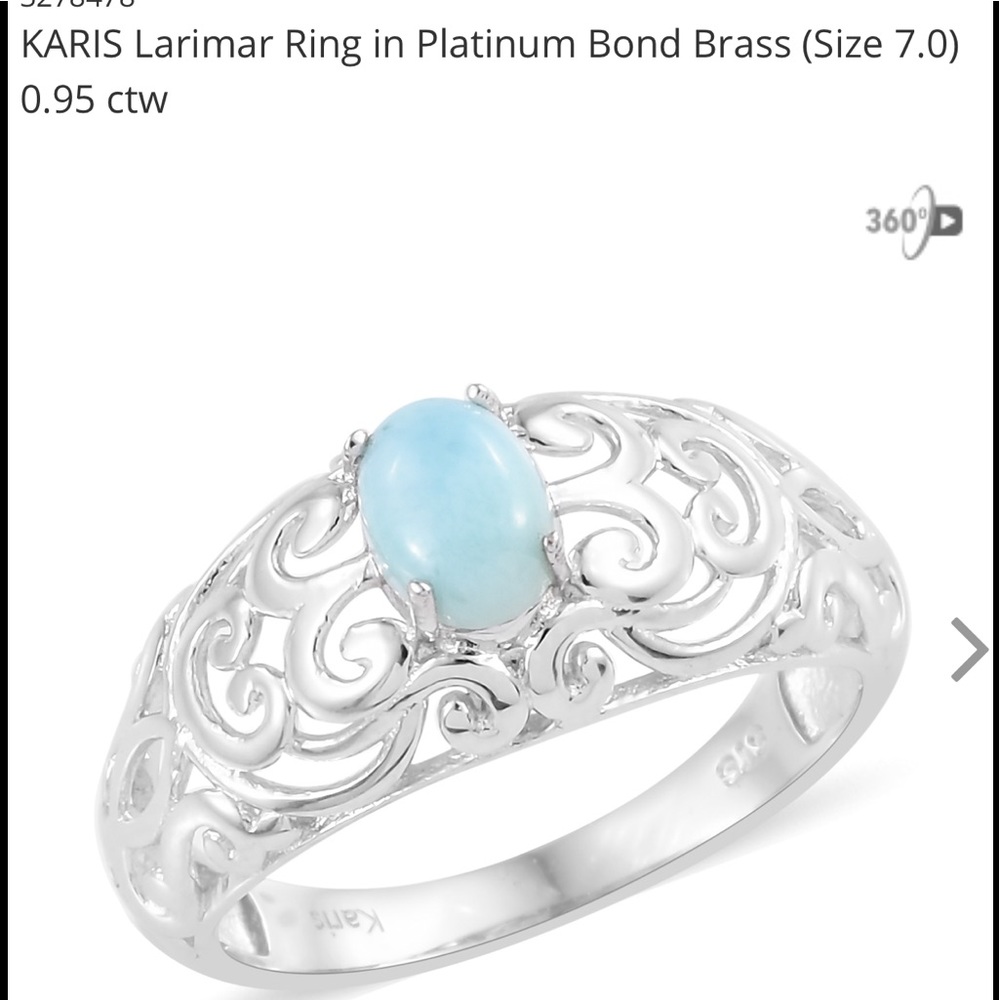 Larimar ring - Picture 2 of 8